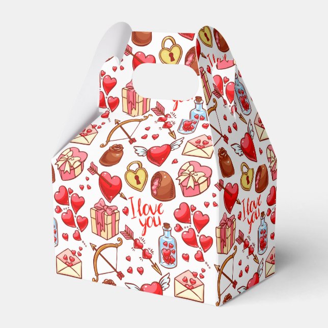 Ballotins Boîte de faveur d'amour de la Saint-Valentin (Verso)