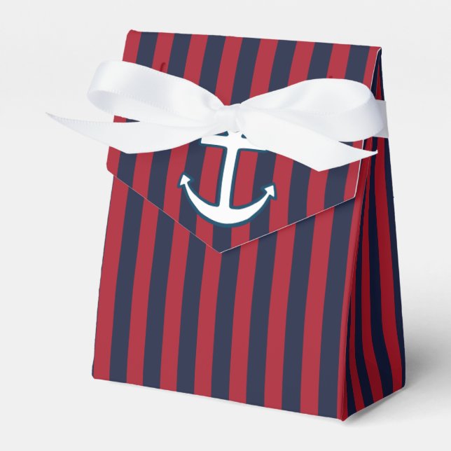 Ballotins Boîte de faveur d'ancre nautique (Verso)