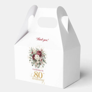 Ballotins Boîte de faveur d'anniversaire 80 ans Romantic Blu