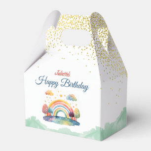 Ballotins Boîte de faveur d'anniversaire Arc-en-ciel Coloré