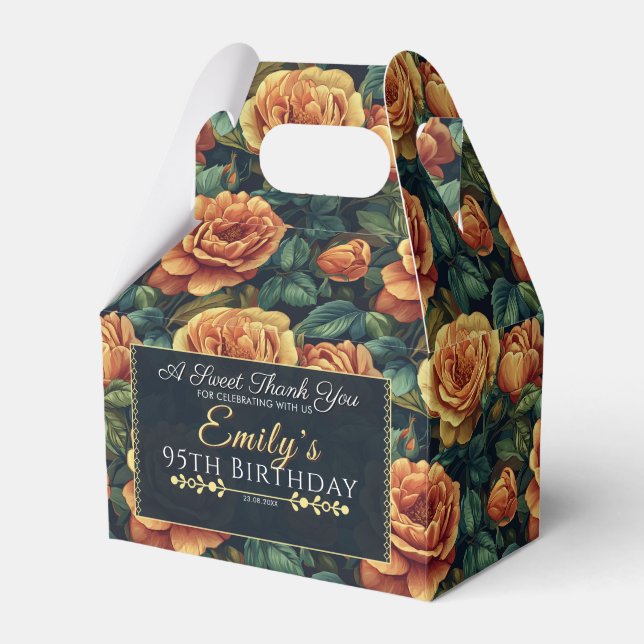 Ballotins Boîte de Faveur d'Anniversaire de Rose Moderne pou (Verso)