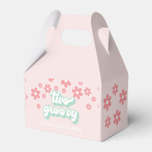Ballotins Boîte de faveur d'anniversaire deux Groovy Fleur d