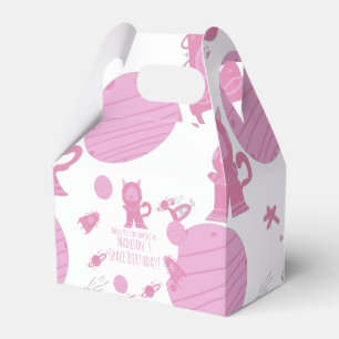 Ballotins Boîte de faveur d'anniversaire Galaxie Rose Chat d