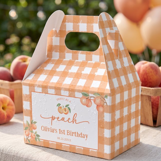 Ballotins Boîte de faveur d'anniversaire Gingham doux comme  (Créateur téléchargé)