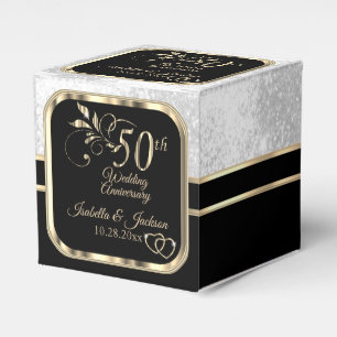 Ballotins Boîte de faveur de 50e anniversaire de mariage jol