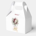 Ballotins Boîte de Faveur de 80e Anniversaire Burgundy Blush<br><div class="desc">✅ Pour rechercher des articles correspondants 42-80 dans mes collections ✅</div>