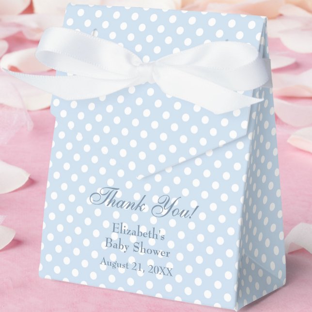 Ballotins Boîte de faveur de Baby Shower à pois bleus (Créateur téléchargé)