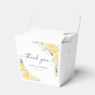 Ballotins Boîte de Faveur de Baby Shower aux Fleurs Jaunes É