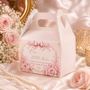 Ballotins Boîte de faveur de Baby Shower avec Ruban Rose F