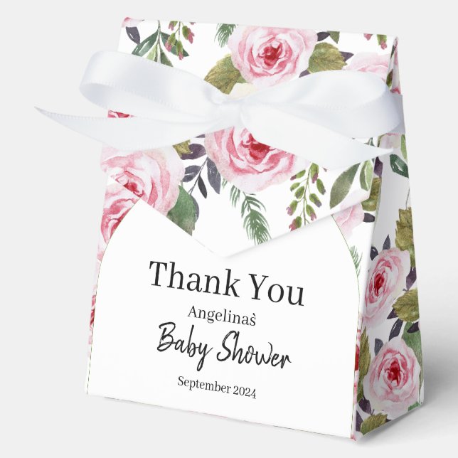 Ballotins Boîte de faveur de Baby Shower avec un design mign (Recto)