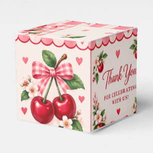 Ballotins Boîte de faveur de Baby Shower Cerise sur le dessu