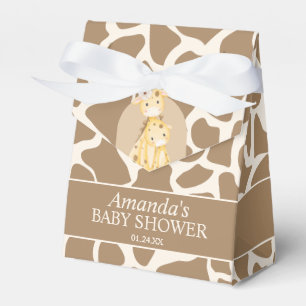 Ballotins Boîte de faveur de Baby Shower de girafe neutre
