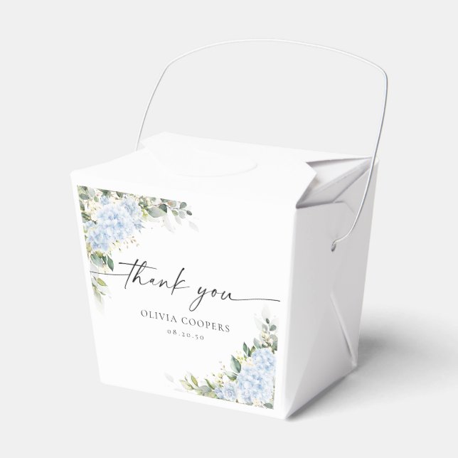 Ballotins Boîte de Faveur de Baby Shower Florale Hydrangea B (Verso)