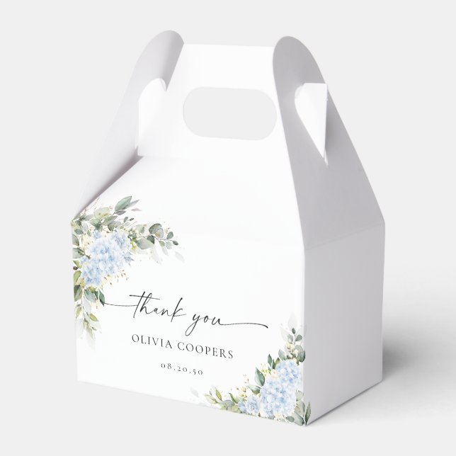 Ballotins Boîte de Faveur de Baby Shower Florale Hydrangea B (Verso)