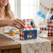 Boîte de faveur de Baby Shower Patriotique
