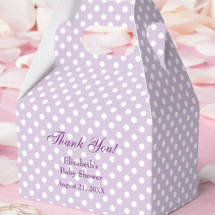 Ballotins Boîte de faveur de Baby Shower pois violets