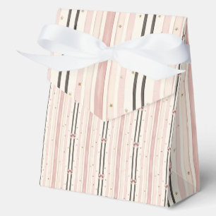 Ballotins Boîte de faveur de Baby Shower rayée pastel rose