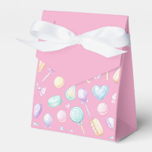 Ballotins "Boîte de Faveur de Ballon Pastel Rose et de Cœur"