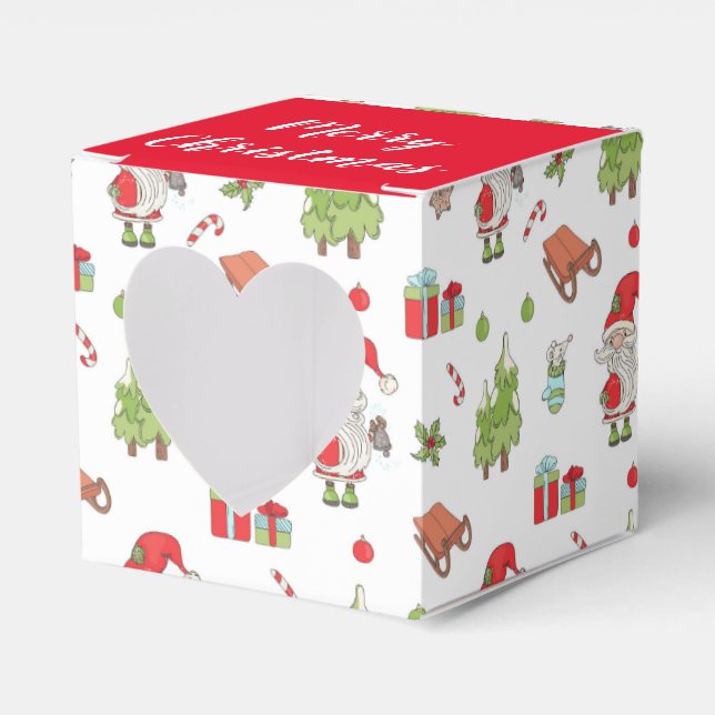 Ballotins Boîte de faveur de cadeau de Noël (Verso)