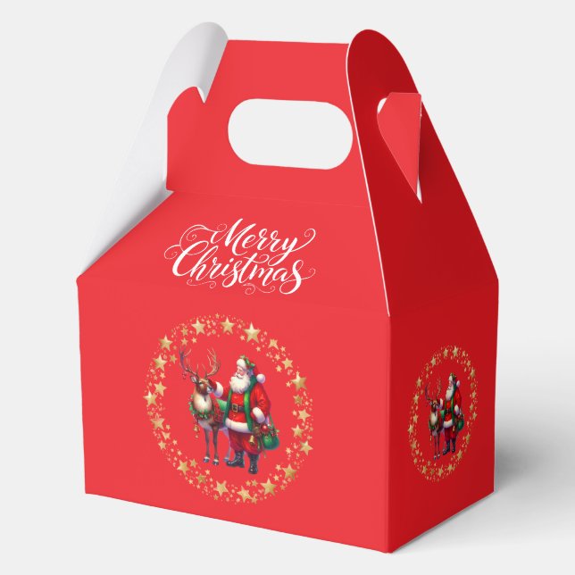 Ballotins Boîte de Faveur de Cadeau de Père Noël (Recto)