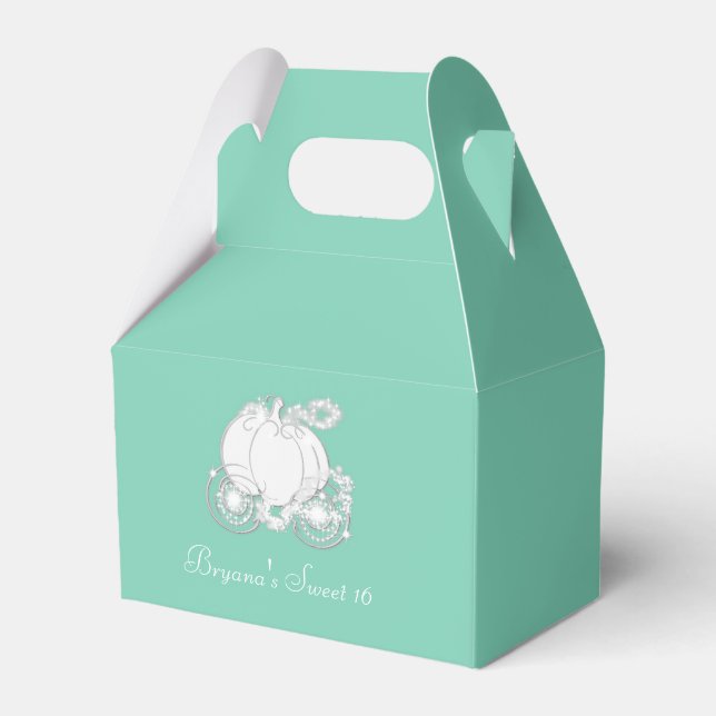 Ballotins Boîte de Faveur de Carrosse Argent de Cendrillon d (Verso)