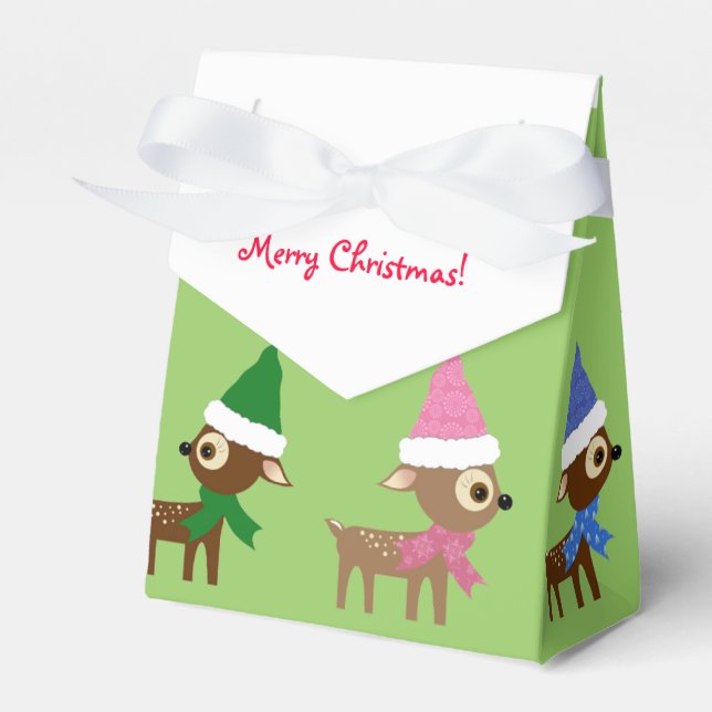 Ballotins Boîte de faveur de cerf de Noël mignon (Verso)