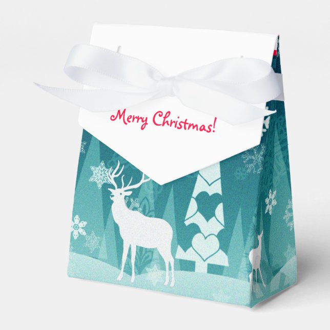 Ballotins Boîte de faveur de cerf de Noël mignon (Verso)