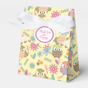 Ballotins Boîte de faveur de chouette jaune mignonne