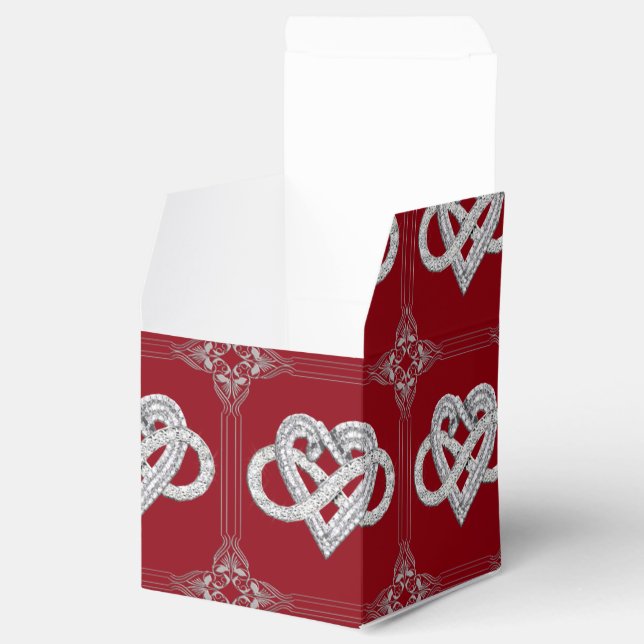 Ballotins Boîte de faveur de cœur d'infini (Ouvert)