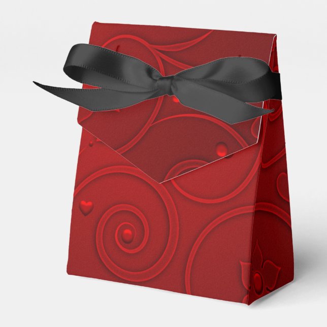 Ballotins Boîte de faveur de cœur rouge (Verso)