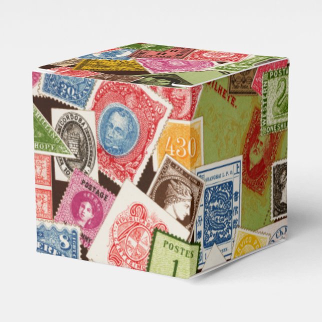 Ballotins Boîte de faveur de collectionneur de timbres (Verso)