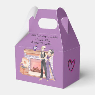 Ballotins Boîte de faveur de couple de squelette élégant