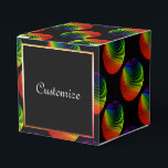 Ballotins Boîte de faveur de cube d'orbes de torsion d'arc-e<br><div class="desc">*Personnalisez en ajoutant du texte.</div>