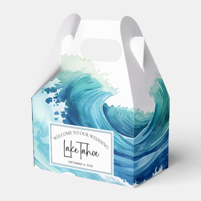 Ballotins Boîte de faveur de destination du lac Tahoe Nord (Verso)
