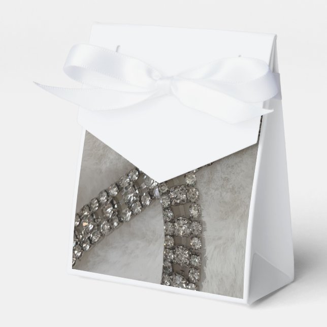 Ballotins Boîte de faveur de diamants et de fausse fourrure (Verso)