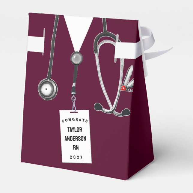 Ballotins Boîte de Faveur de Diplôme de l'École d'Infirmière (Arrière)