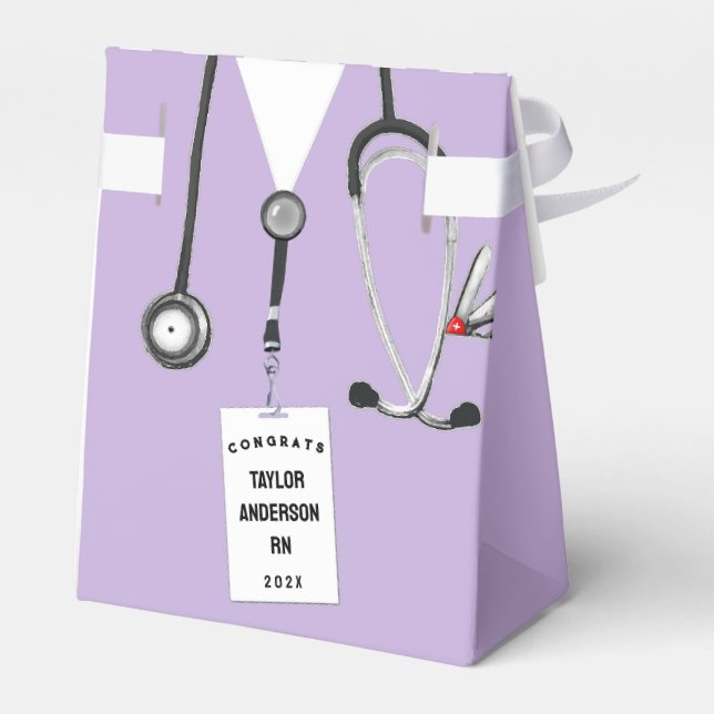 Ballotins Boîte de Faveur de Diplôme de l'École d'Infirmière (Arrière)