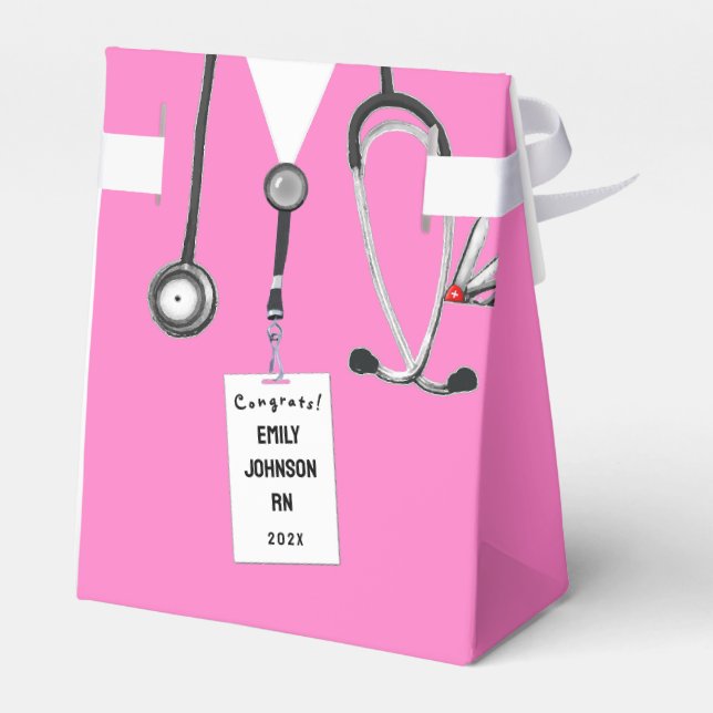 Ballotins Boîte de Faveur de Diplôme de l'École d'Infirmière (Arrière)