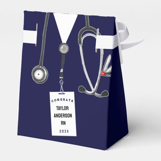 Ballotins Boîte de Faveur de Diplôme de l'École d'Infirmière (Arrière)