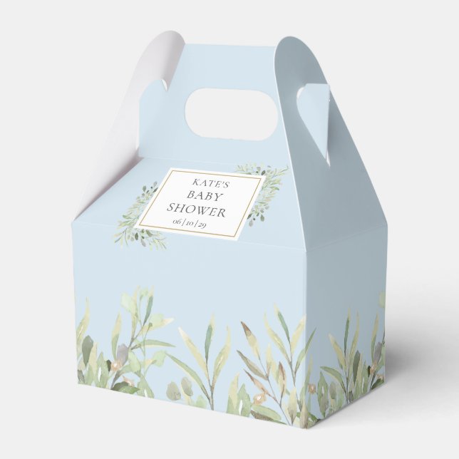 Ballotins Boîte de faveur de douche Bébé Garçon Bleu de Verd (Verso)