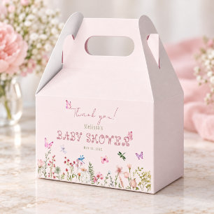 Ballotins Boîte de faveur de douche de bébé papillon fleur s