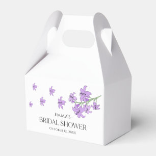 Ballotins Boîte de faveur de douche de mariage Lavender Lily