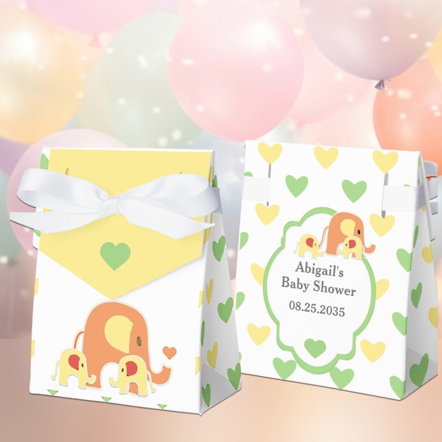 Ballotins Boîte de faveur de douche éléphant jumeaux bébé (Créateur téléchargé)