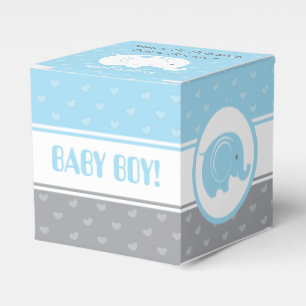 Ballotins Boîte de faveur de douche pour bébé avec éléphant