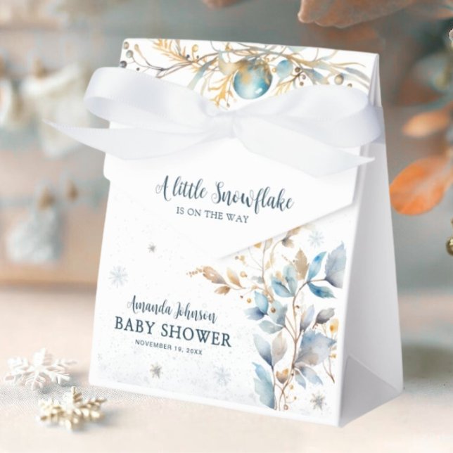 Ballotins Boîte de faveur de douche pour bébé flocon de neig (Créateur téléchargé)