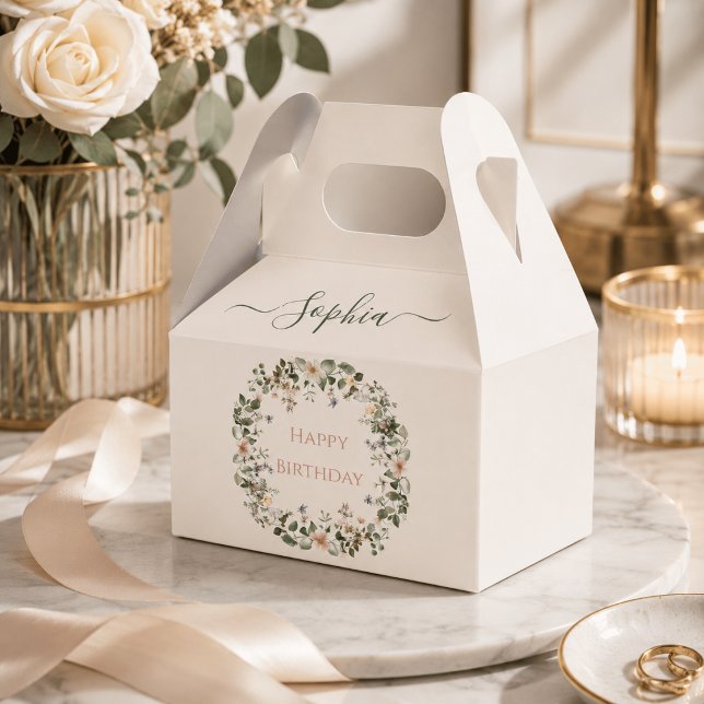 Ballotins Boîte de Faveur de Fête d'Anniversaire Florale Élé (Créateur téléchargé)