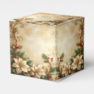 Ballotins Boîte de Faveur de Fêtes Florales de Noël