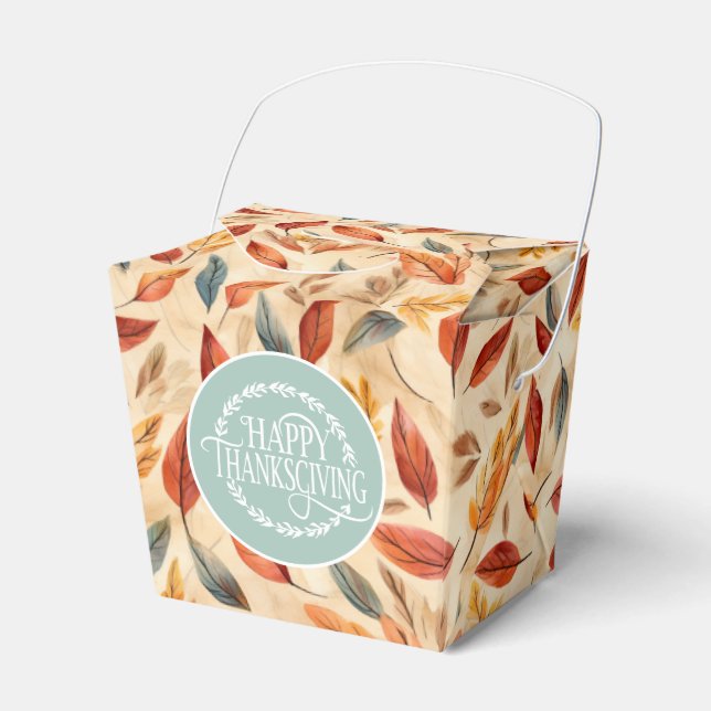 Ballotins Boîte de faveur de feuilles d'automne (Verso)