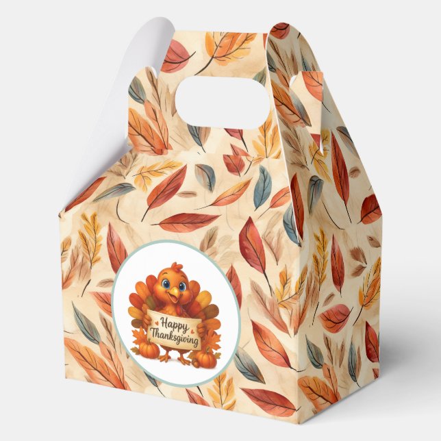 Ballotins Boîte de faveur de feuilles d'automne (Recto)