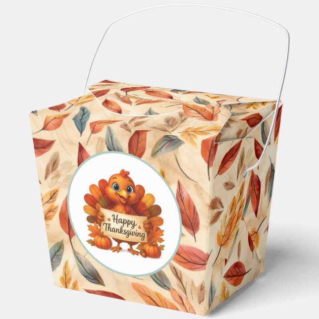 Ballotins Boîte de Faveur de Feuilles d'Automne (Recto)